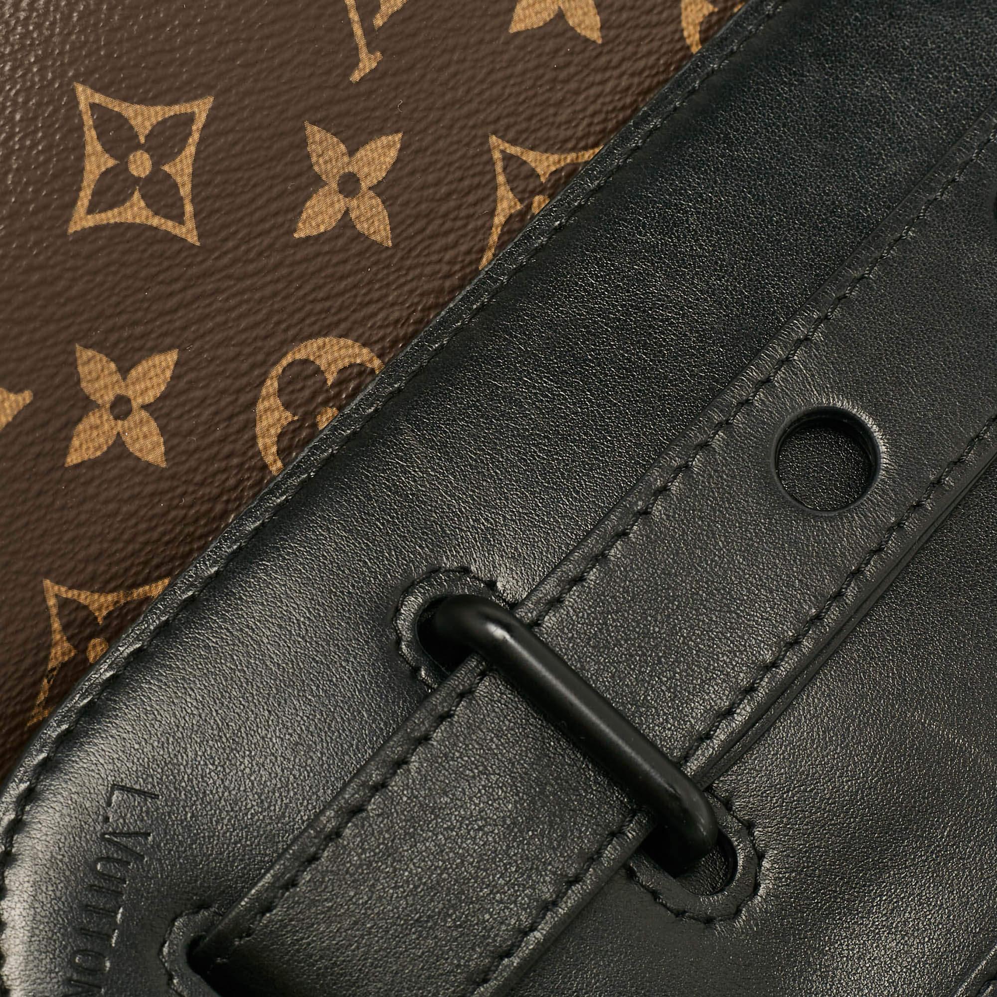 Louis Vuitton Sac PM Solar Ray Steamer en cuir noir et toile monogramme en vente 2