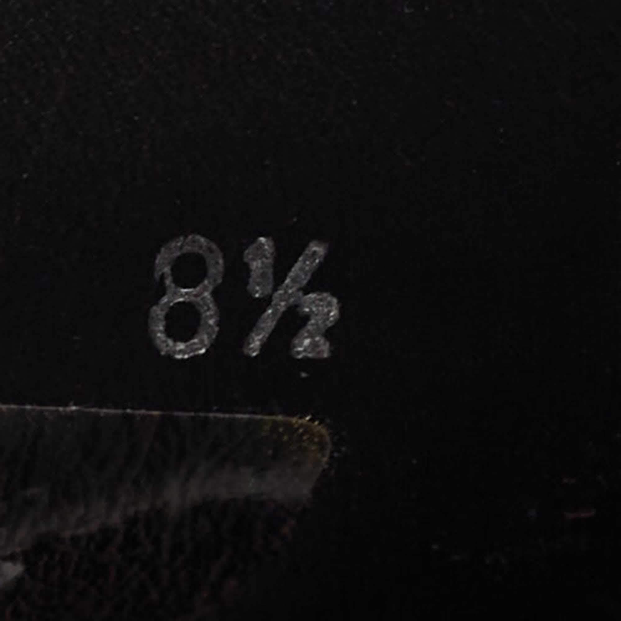 Louis Vuitton Schwarzes Leder und Monogramm Segeltuch Velcro Low Top Turnschuhe Größe 42. im Angebot 3