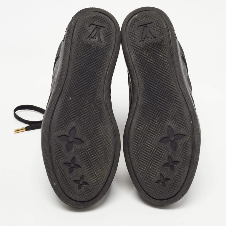 Monogram Cliff Louis Vuitton Black Leather and Monogram Suede Cliff High Top Sneakers ...