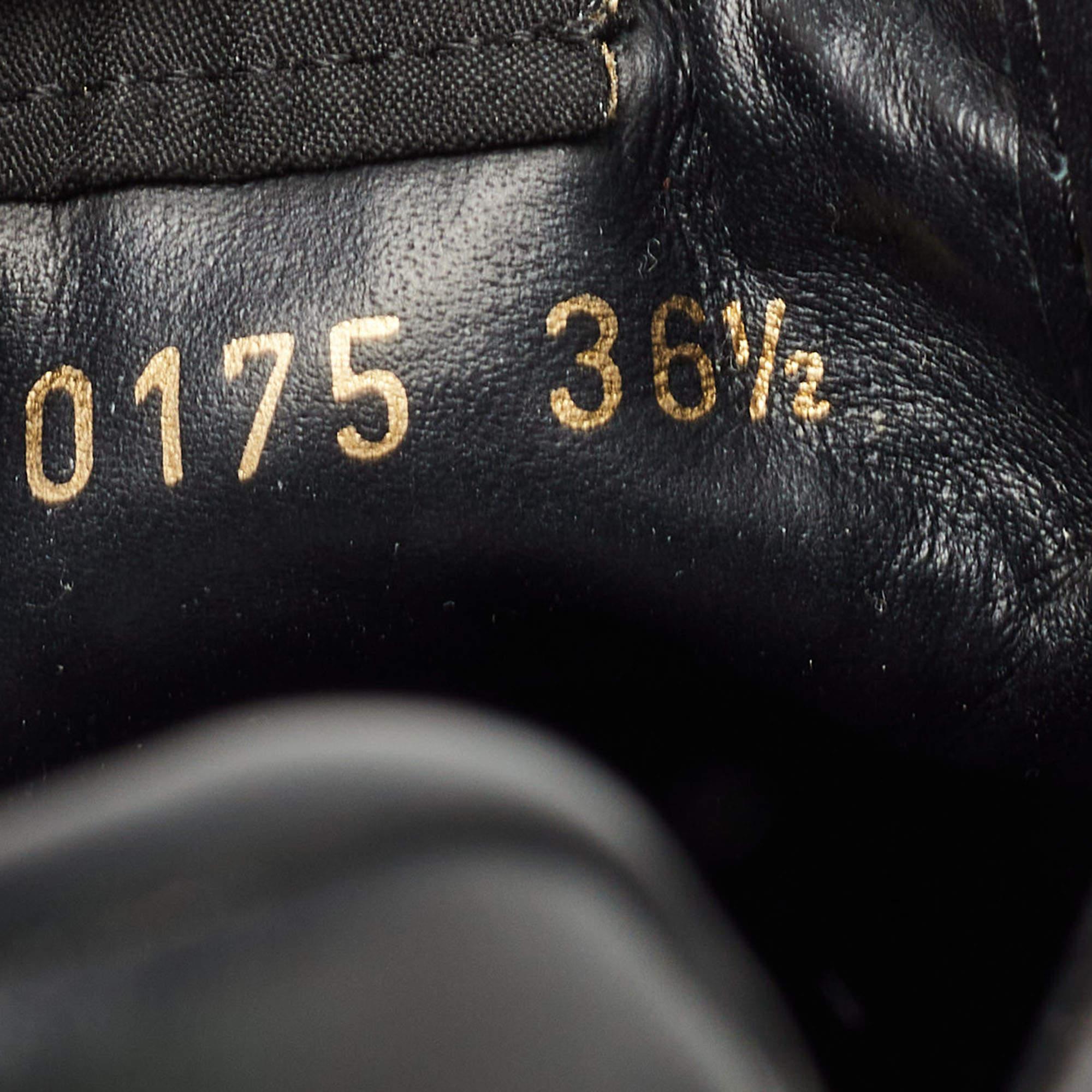 Louis Vuitton - Baskets de défilé en cuir et daim noir, taille 36.5 en vente 2