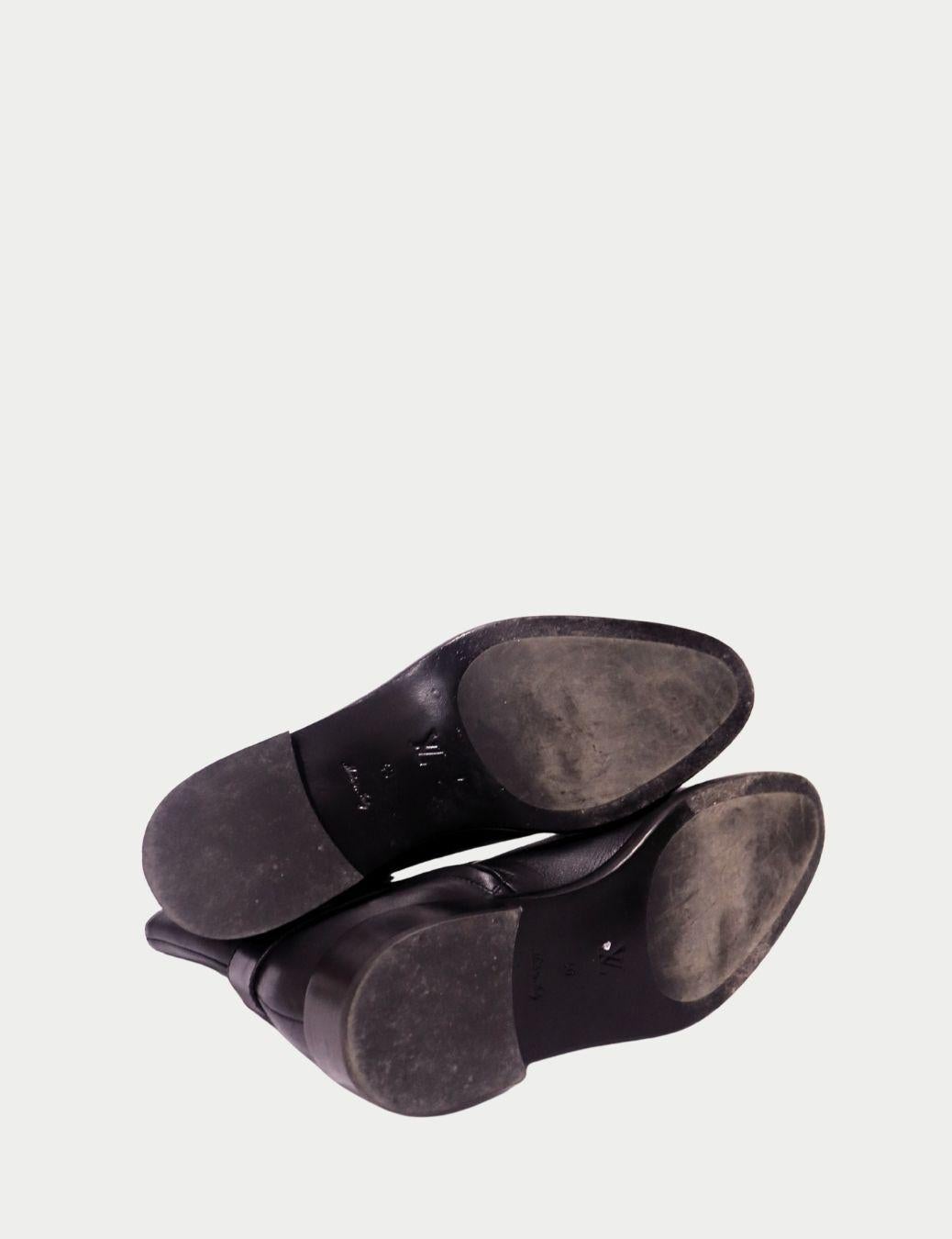 Louis Vuitton Schwarze Lederstiefeletten - EU 40 im Angebot 1