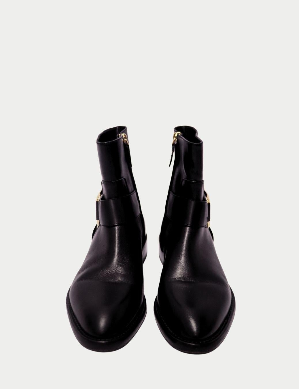 Louis Vuitton Schwarze Lederstiefeletten - EU 40 im Angebot 2
