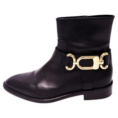 Louis Vuitton Black Leather Ankle Boots - EU 40
