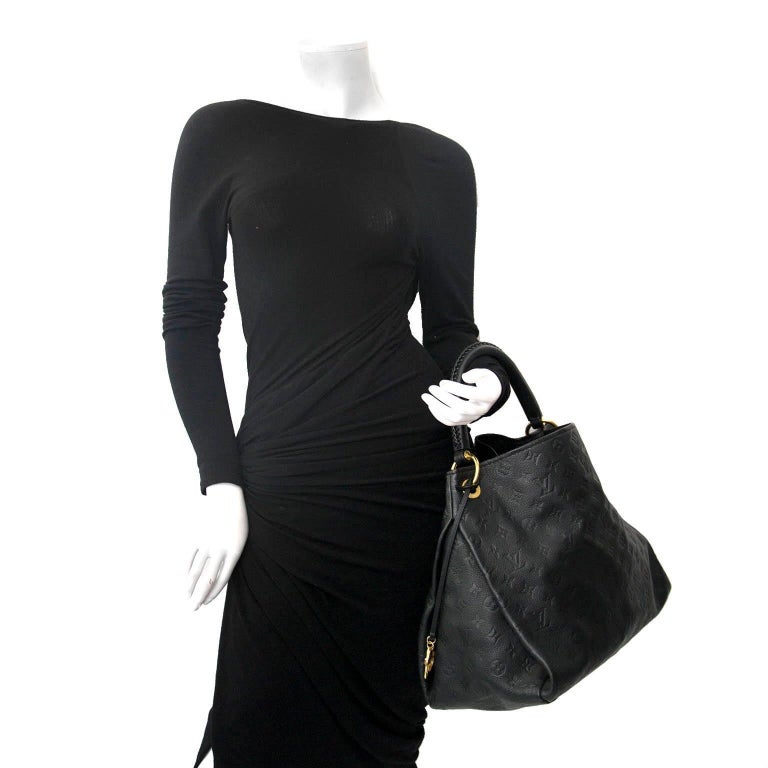 louis vuitton artsy mm black leather Louis Vuitton Black Leather Artsy MM at 1stdibs