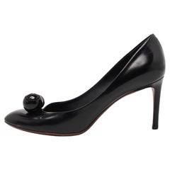 Louis Vuitton Black Leather Ball Pumps Size 38