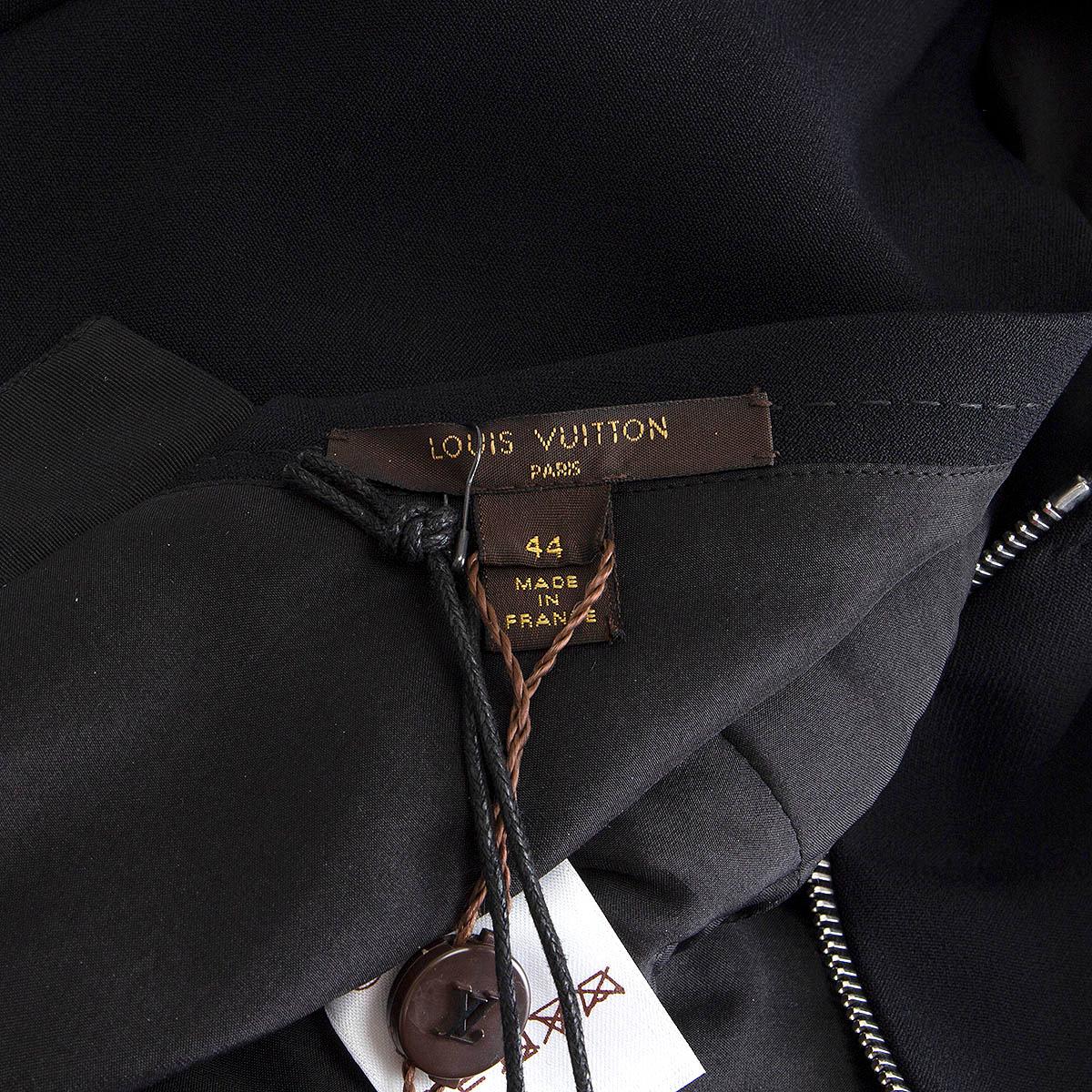 LOUIS VUITTON Schwarzes Kleid aus LEDER mit 3/4-Ärmeln 44 XL im Angebot 2