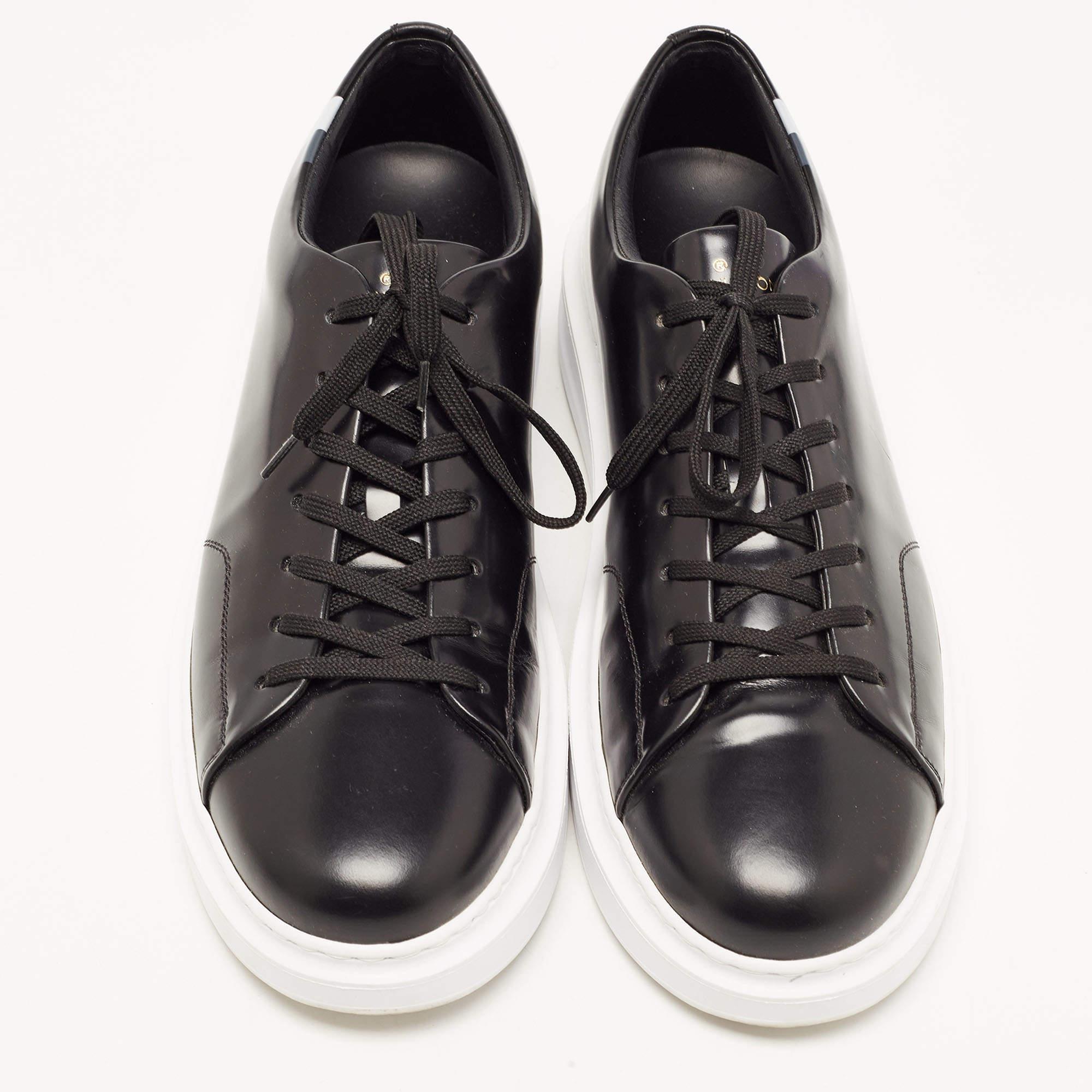 Louis Vuitton Black Leather Beverly Hills Sneakers Size 44 3