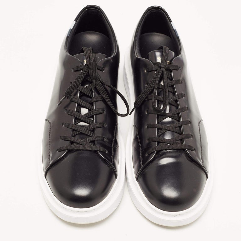 Louis Vuitton Black Leather Beverly Hills Sneakers Size 44 at 1stDibs