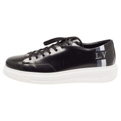 Louis Vuitton Black Leather Beverly Hills Sneakers Size 44