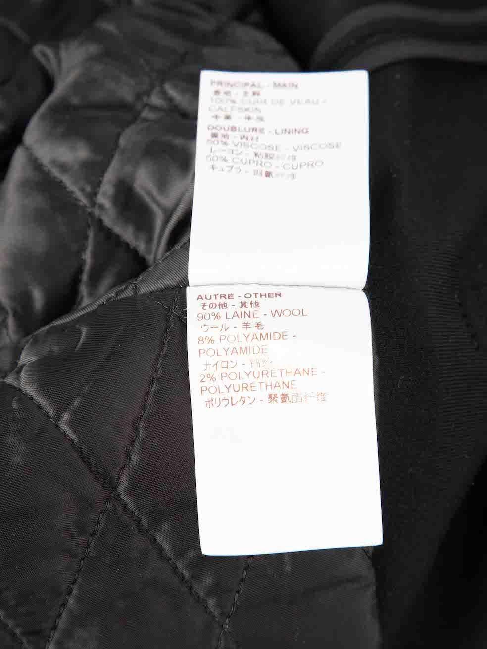 Louis Vuitton Black Leather Biker Jacket Mini Dress Size XS 1