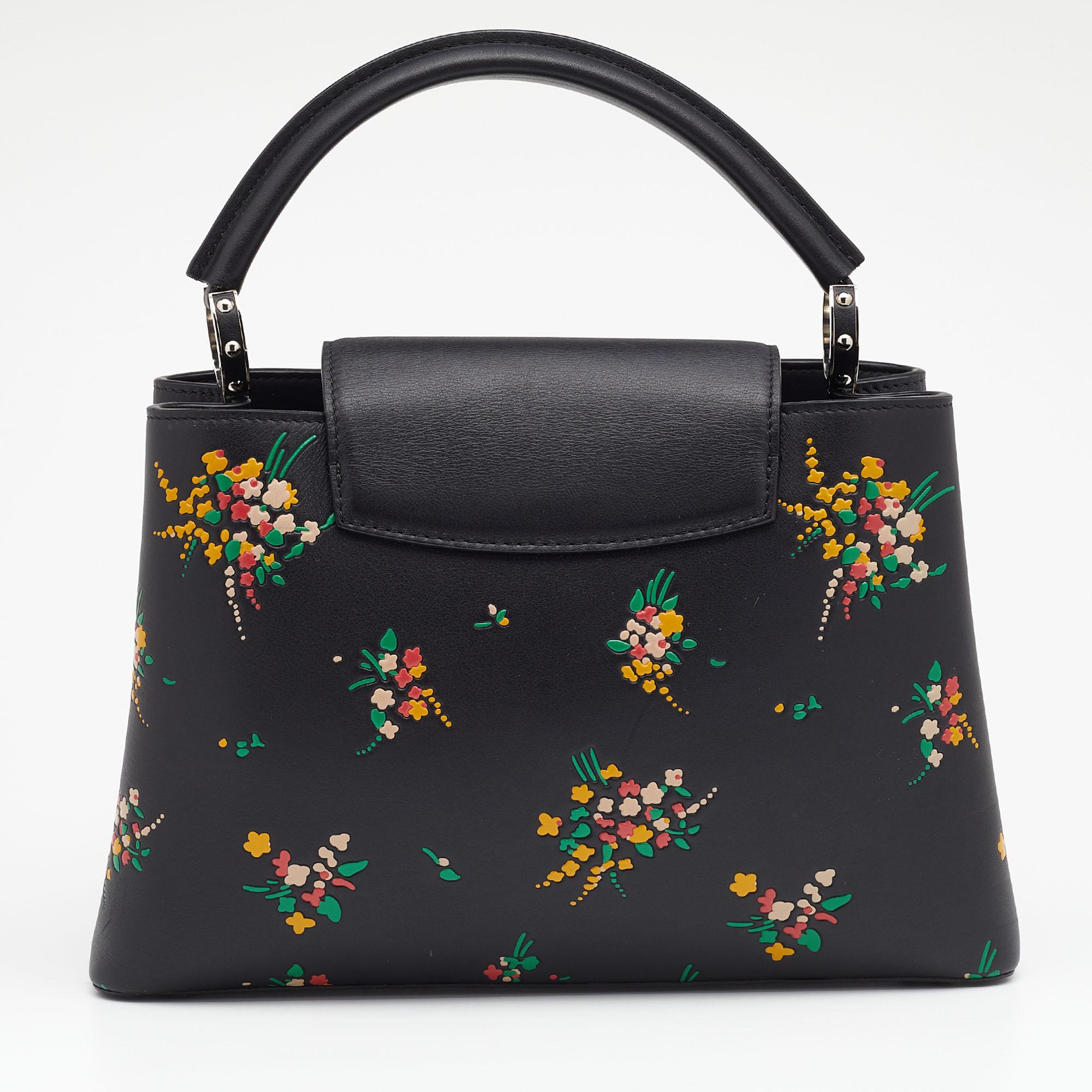 Merged beautifully with signature design, this Blossom Capucines PM bag from Louis Vuitton remains globally popular. This irresistible and elegant bag not just highlights your impeccable styling choices but also meets your practical demands. It is