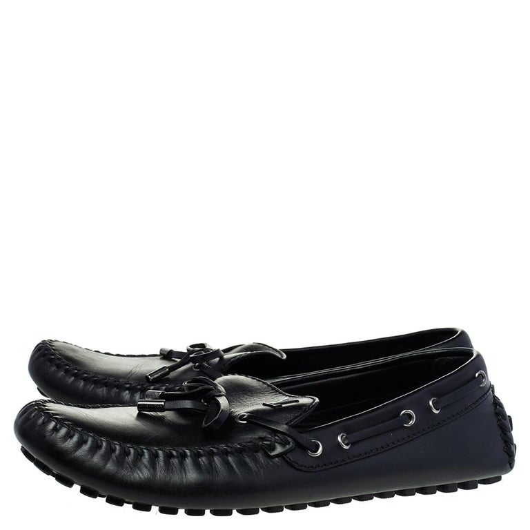 Louis Vuitton Black Leather Dauphine Loafers Size 6.5/37 - Yoogi's Closet
