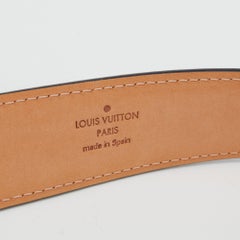 Louis Vuitton Black Leather Buckle Belt 85 CM