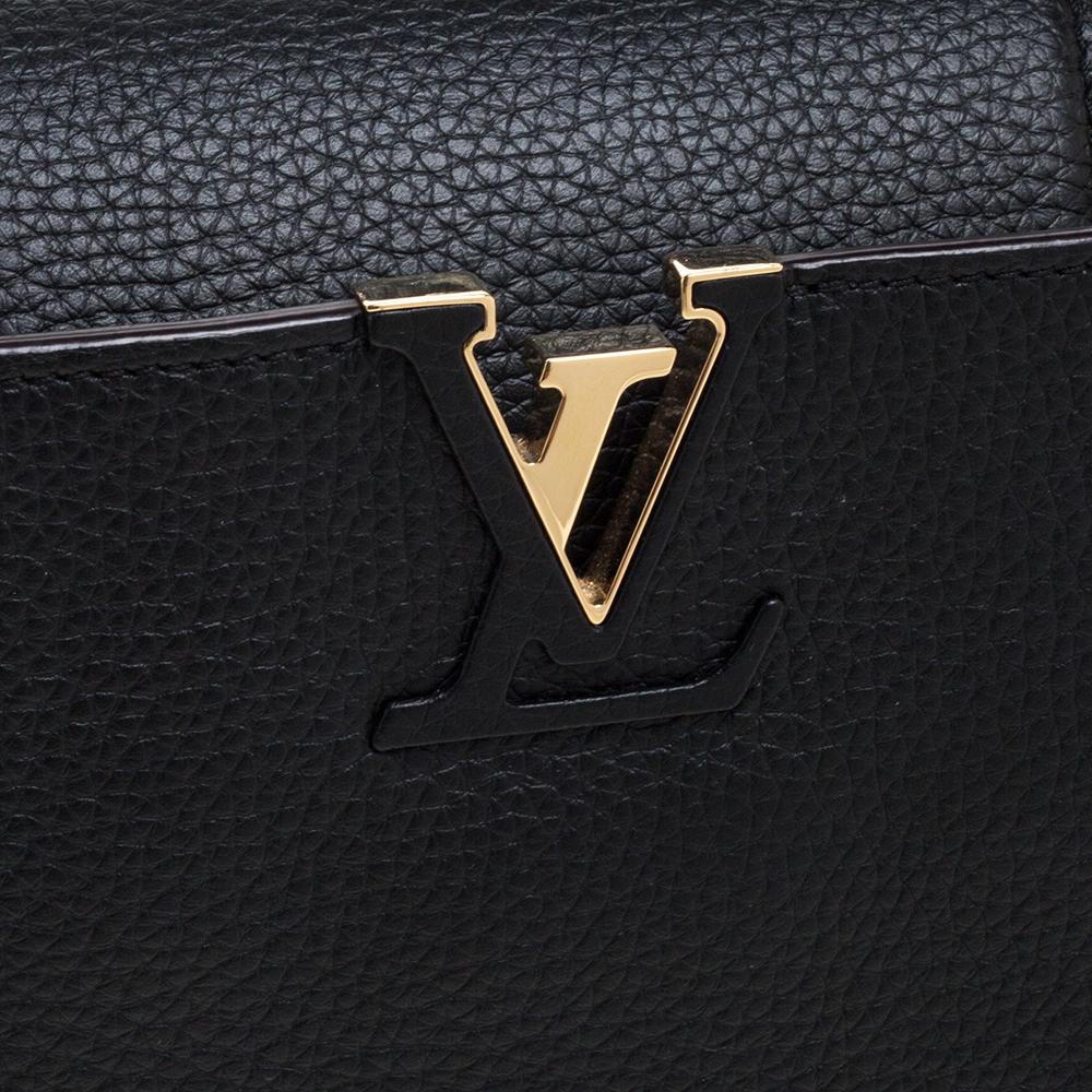 Women's Louis Vuitton Black Leather Capucines BB Bag
