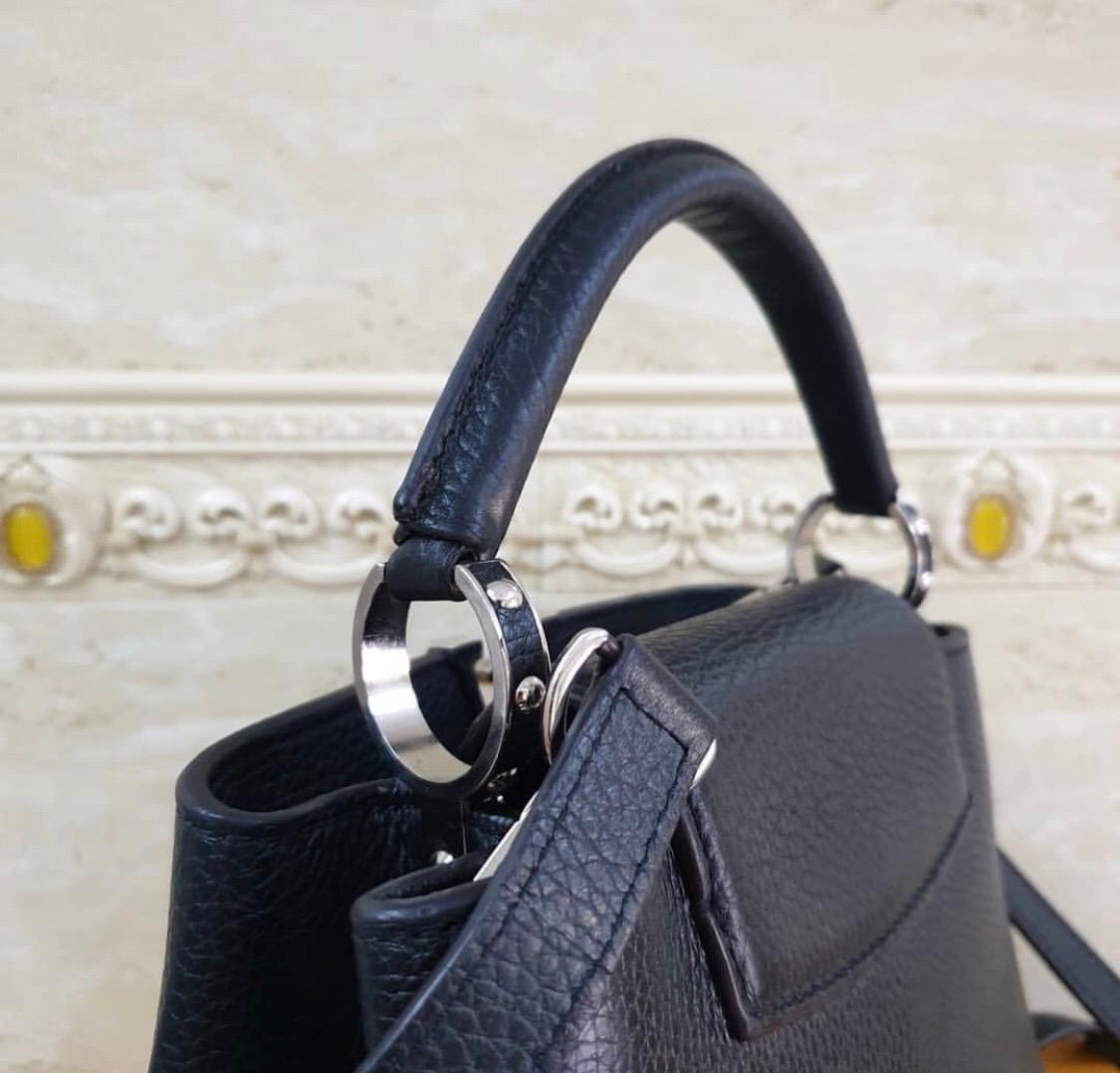 Louis Vuitton Black Leather Capucines BB Shoulder Bag 5