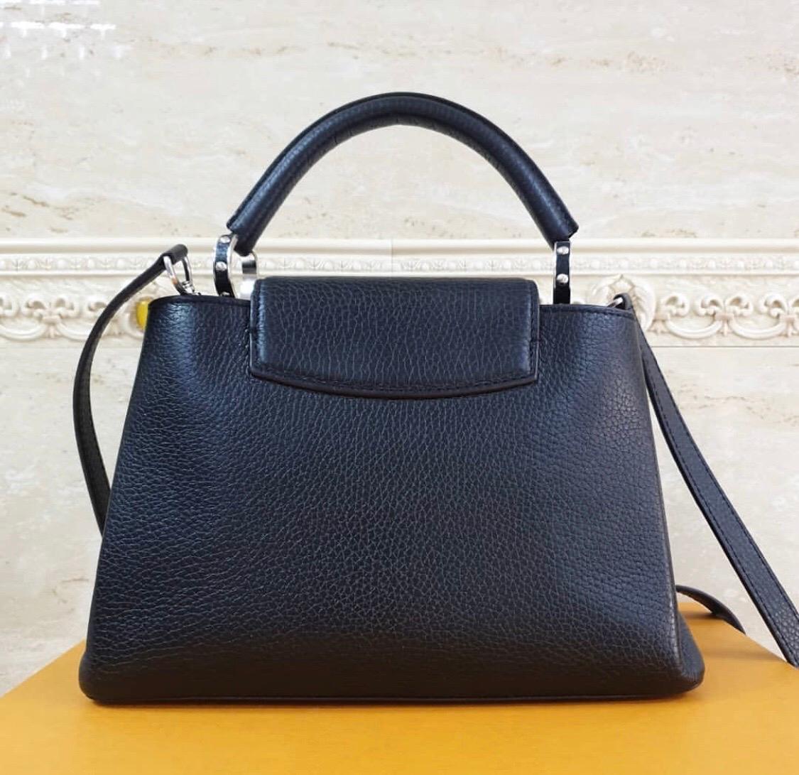 Louis Vuitton Black Leather Capucines BB Shoulder Bag 6