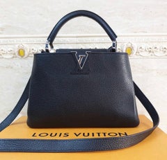 Louis Vuitton Black Leather Capucines BB Shoulder Bag