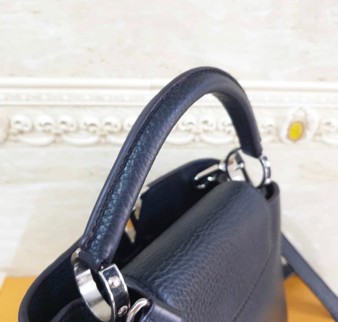 Louis Vuitton Black Leather Capucines BB Shoulder Bag 4