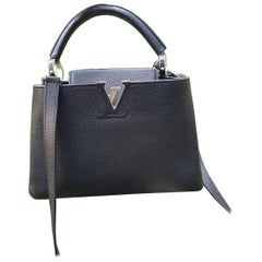Louis Vuitton Black Leather Capucines BB Shoulder Bag