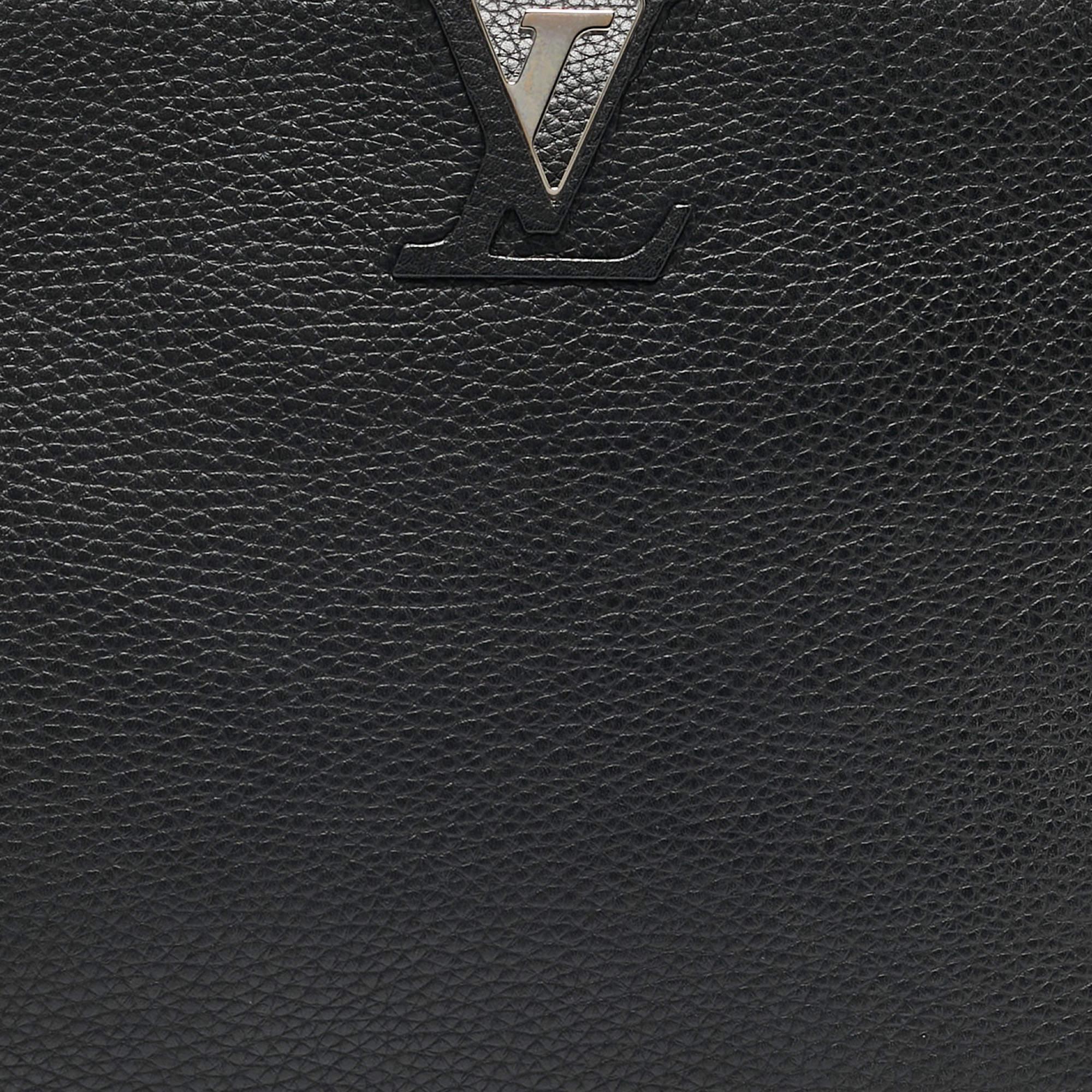 Louis Vuitton Black Leather Capucines MM Bag 8