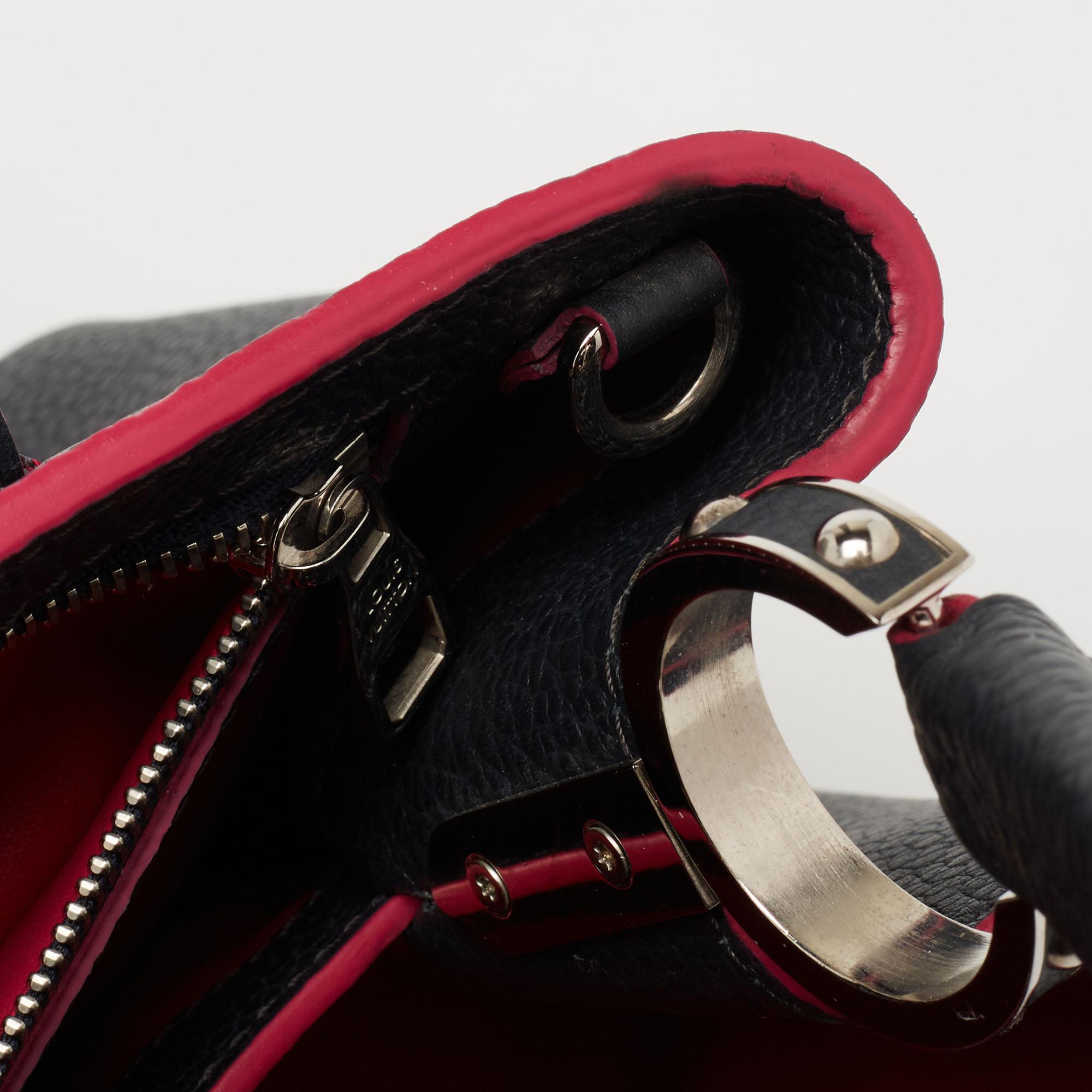 Louis Vuitton Black Leather Capucines MM Bag 9