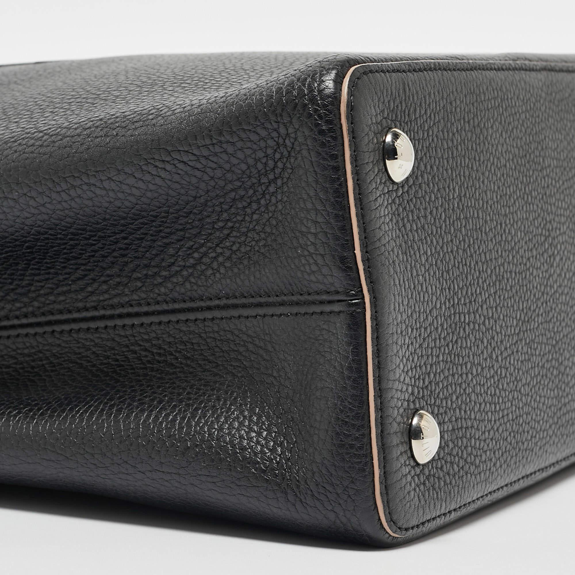 Louis Vuitton Black Leather Capucines MM Bag 12