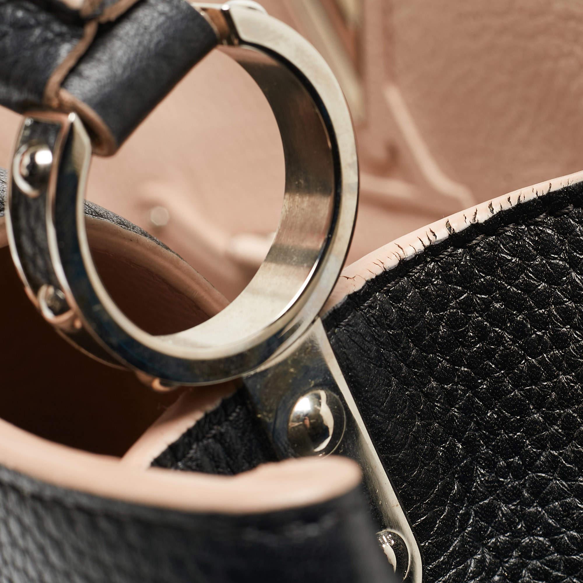 Louis Vuitton Black Leather Capucines MM Bag 15