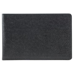 Louis Vuitton Black Leather Card Holder Wallet Case Taiga 430lv61
