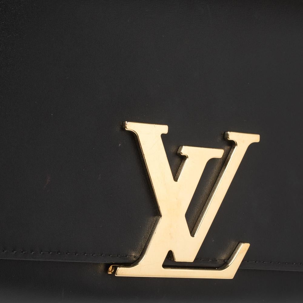 Louis Vuitton Black Leather Chain Louise GM Bag 6