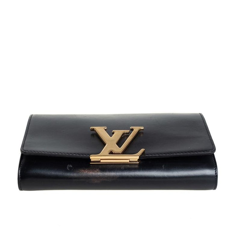 Louis Vuitton Black Leather Chain Louise GM Shoulder Bag –