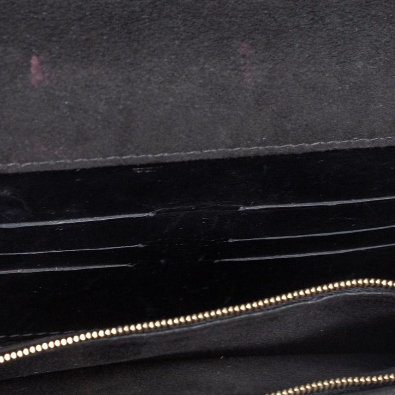 Louis Vuitton Schwarzes Leder Kette Louise GM Tasche 8