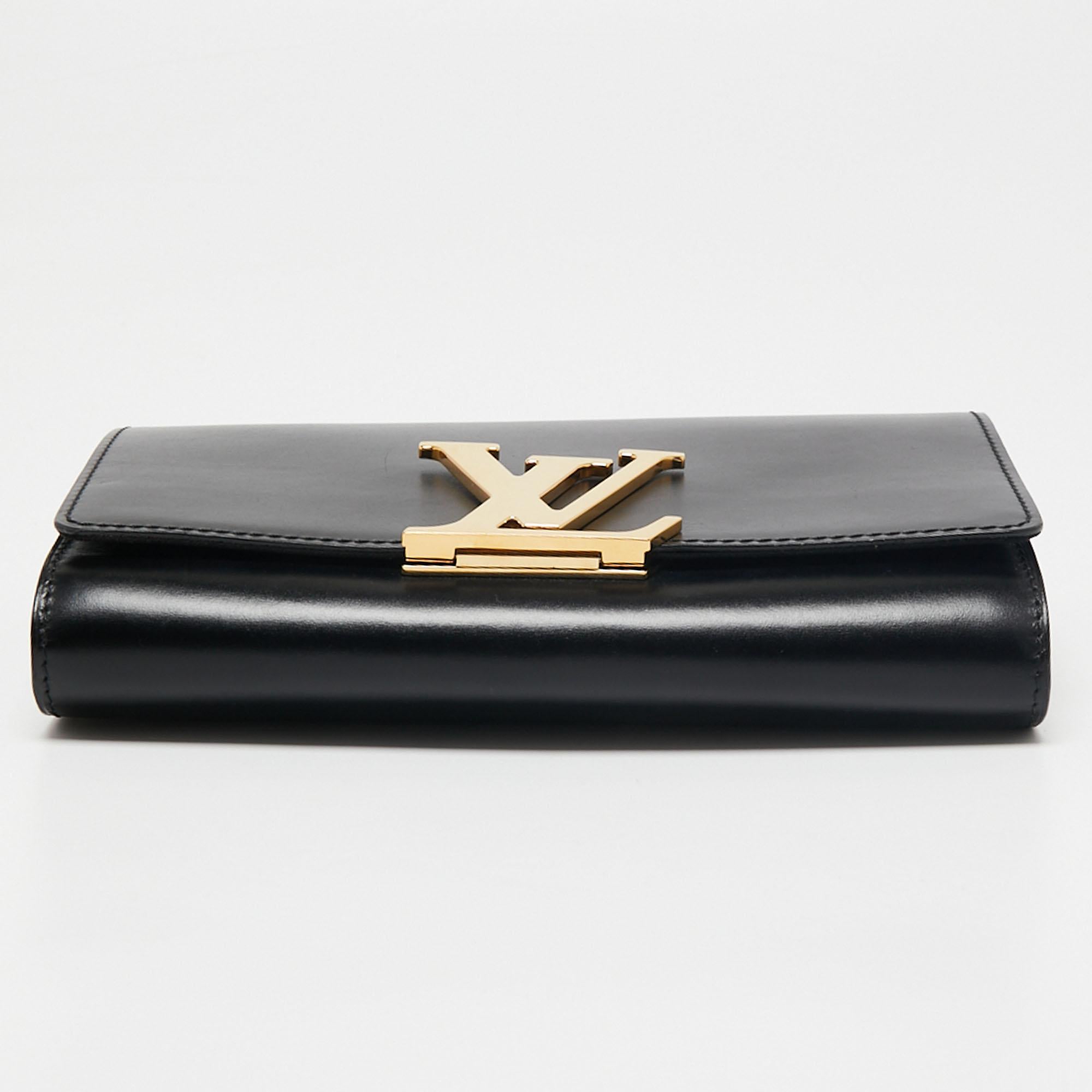 Louis Vuitton Black Leather Chain Louise GM Bag 2
