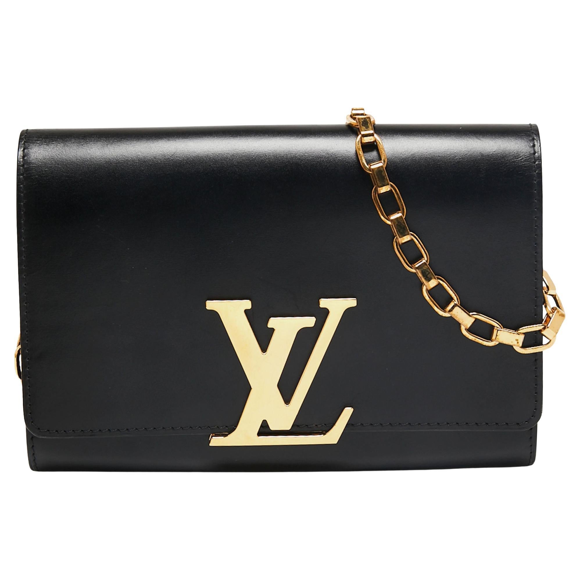 Louis Vuitton Gold Leather Louise Clutch at 1stDibs