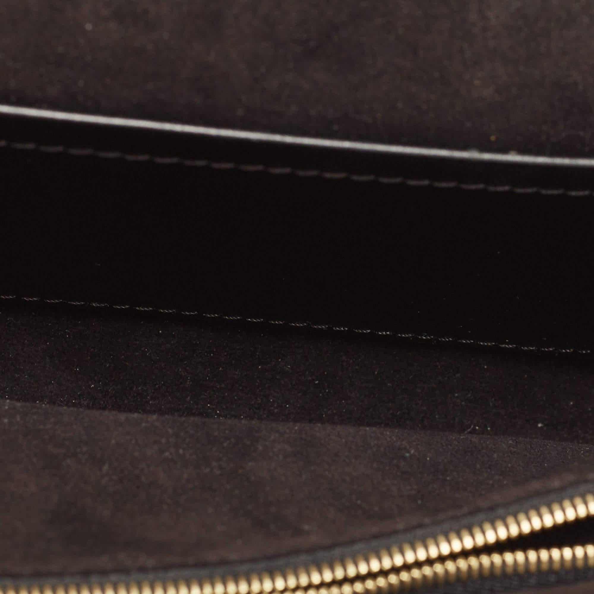 Louis Vuitton Black Leather Chain Louise MM Bag 8