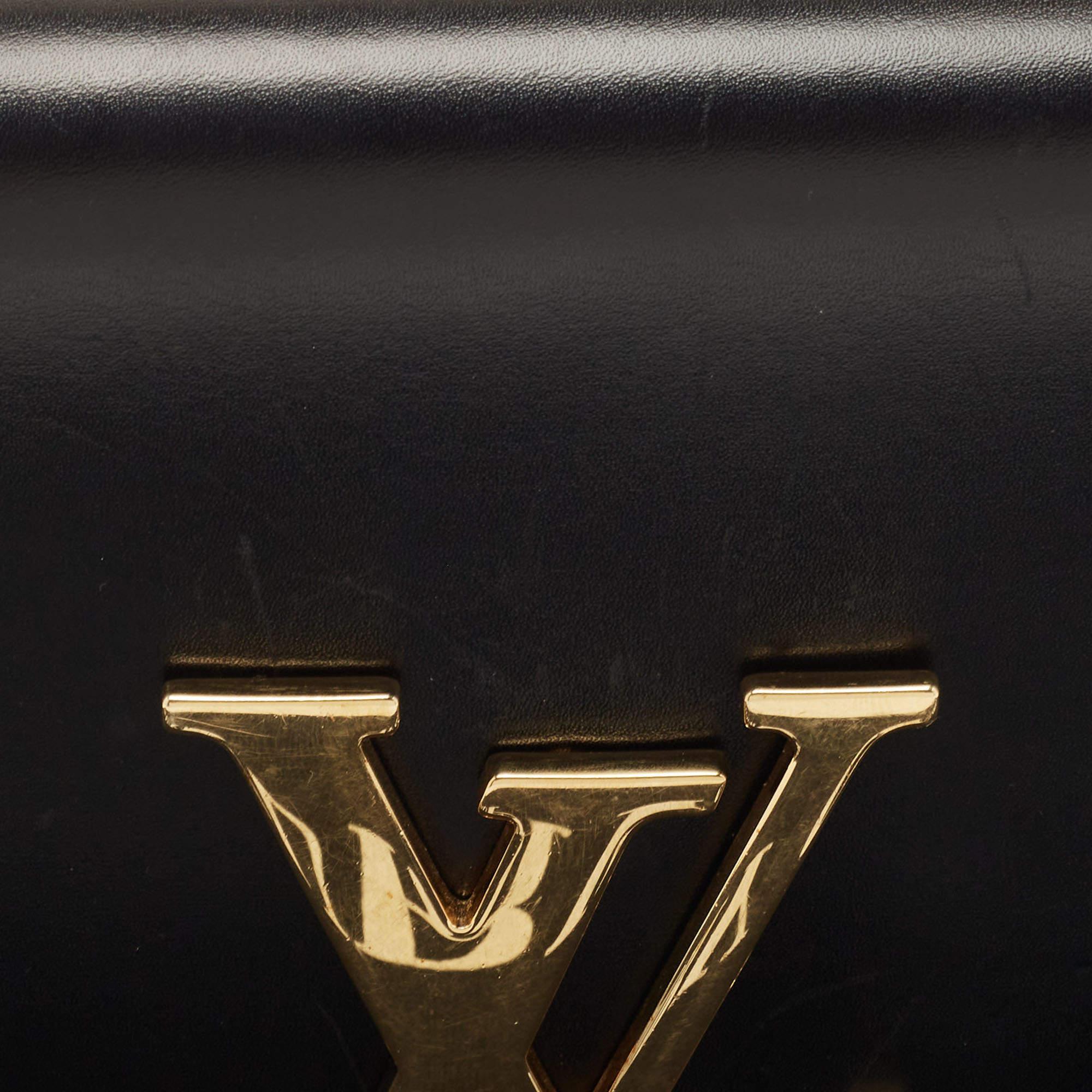 Louis Vuitton Black Leather Chain Louise MM Bag 3