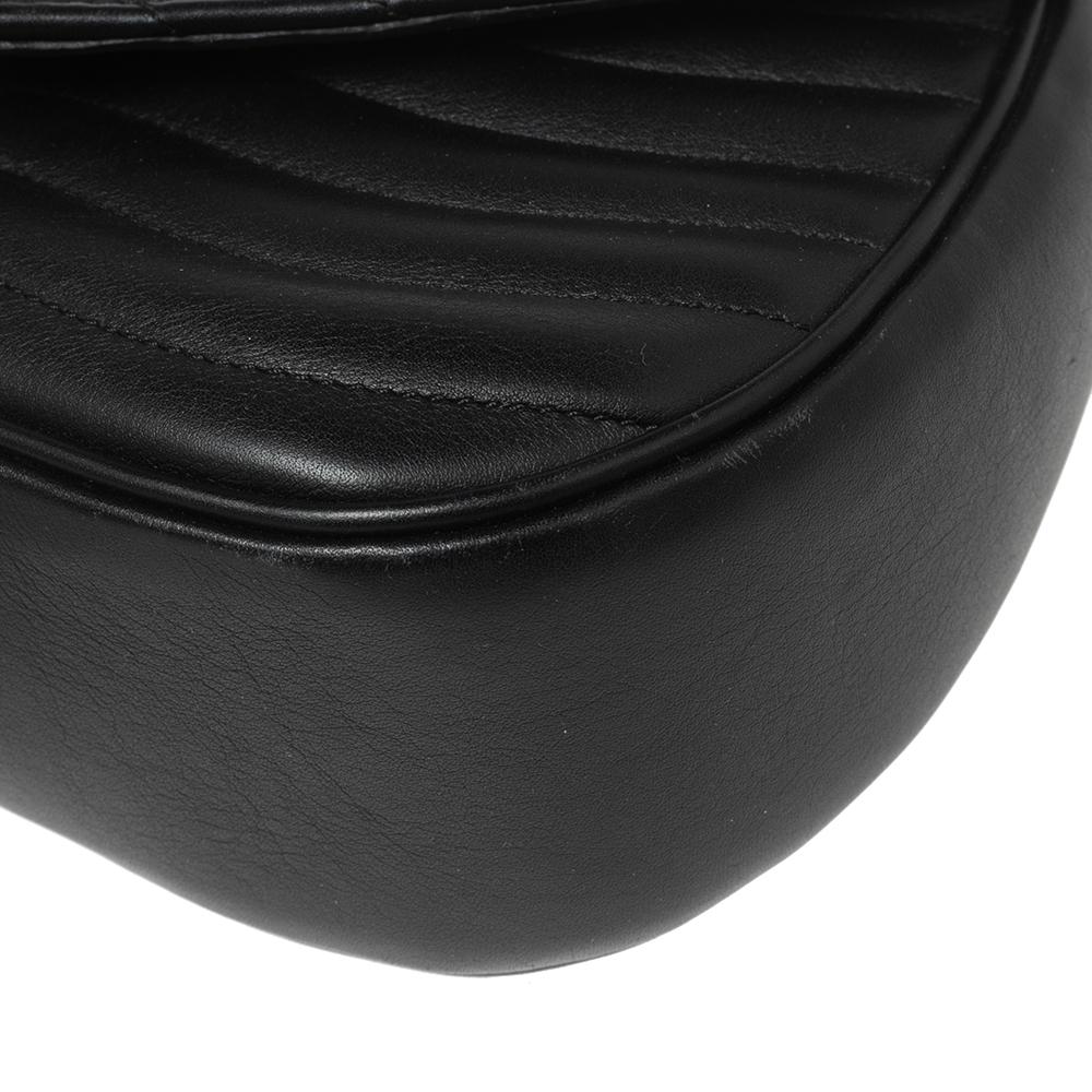 Louis Vuitton Black Leather Chain New Wave MM Bag 6