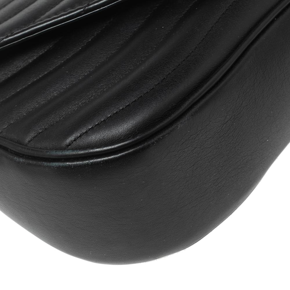 Louis Vuitton Black Leather Chain New Wave MM Bag 7