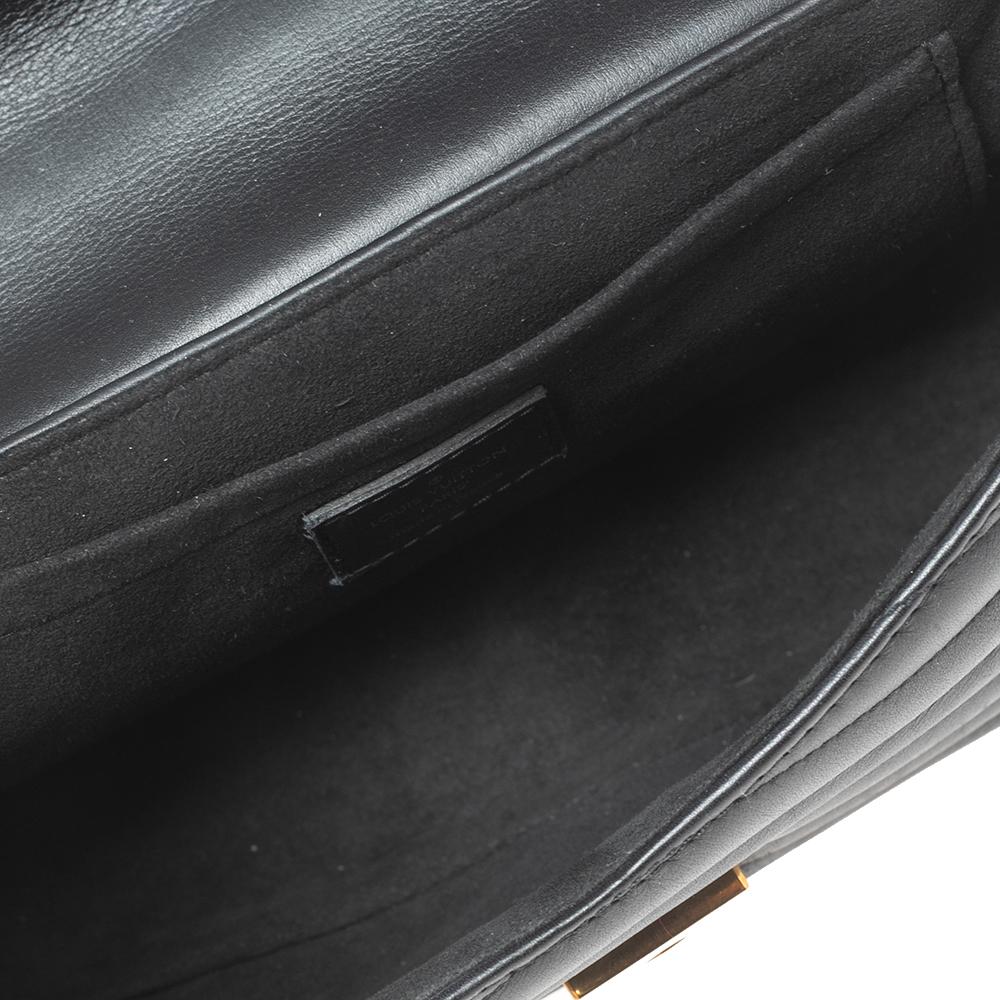Louis Vuitton Black Leather Chain New Wave MM Bag 4