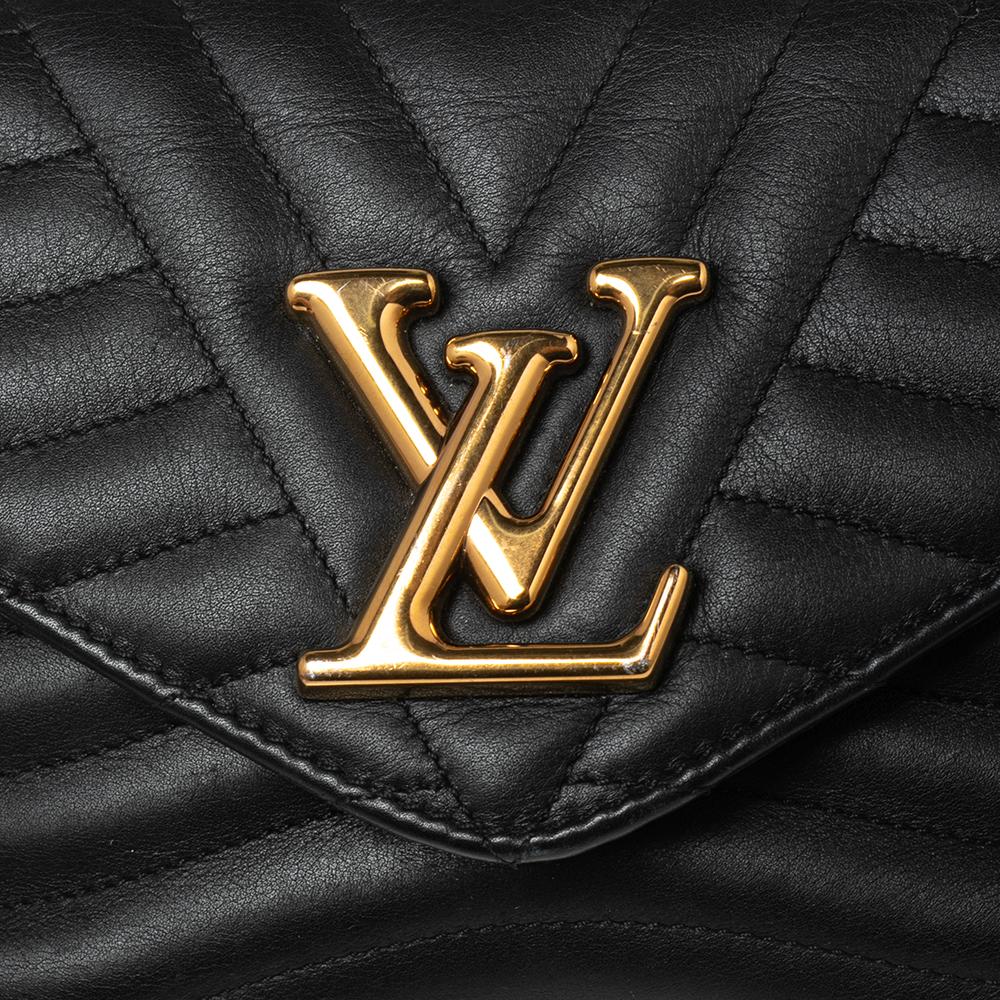 Louis Vuitton Black Leather Chain New Wave MM Bag 5