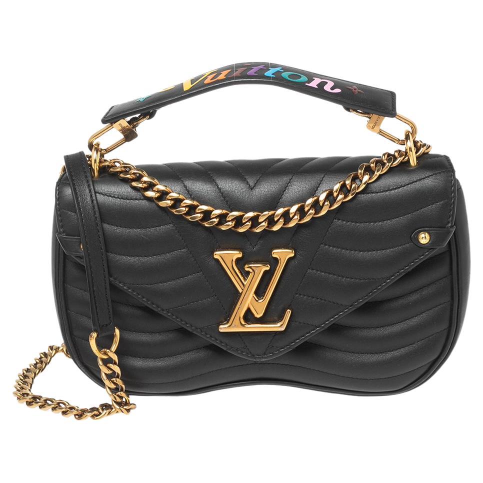 Louis Vuitton White Quilted Leather New Wave Chain Bag at 1stDibs