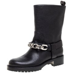 Louis Vuitton - Bottes Outlaw en cuir noir à chaînes Taille 38