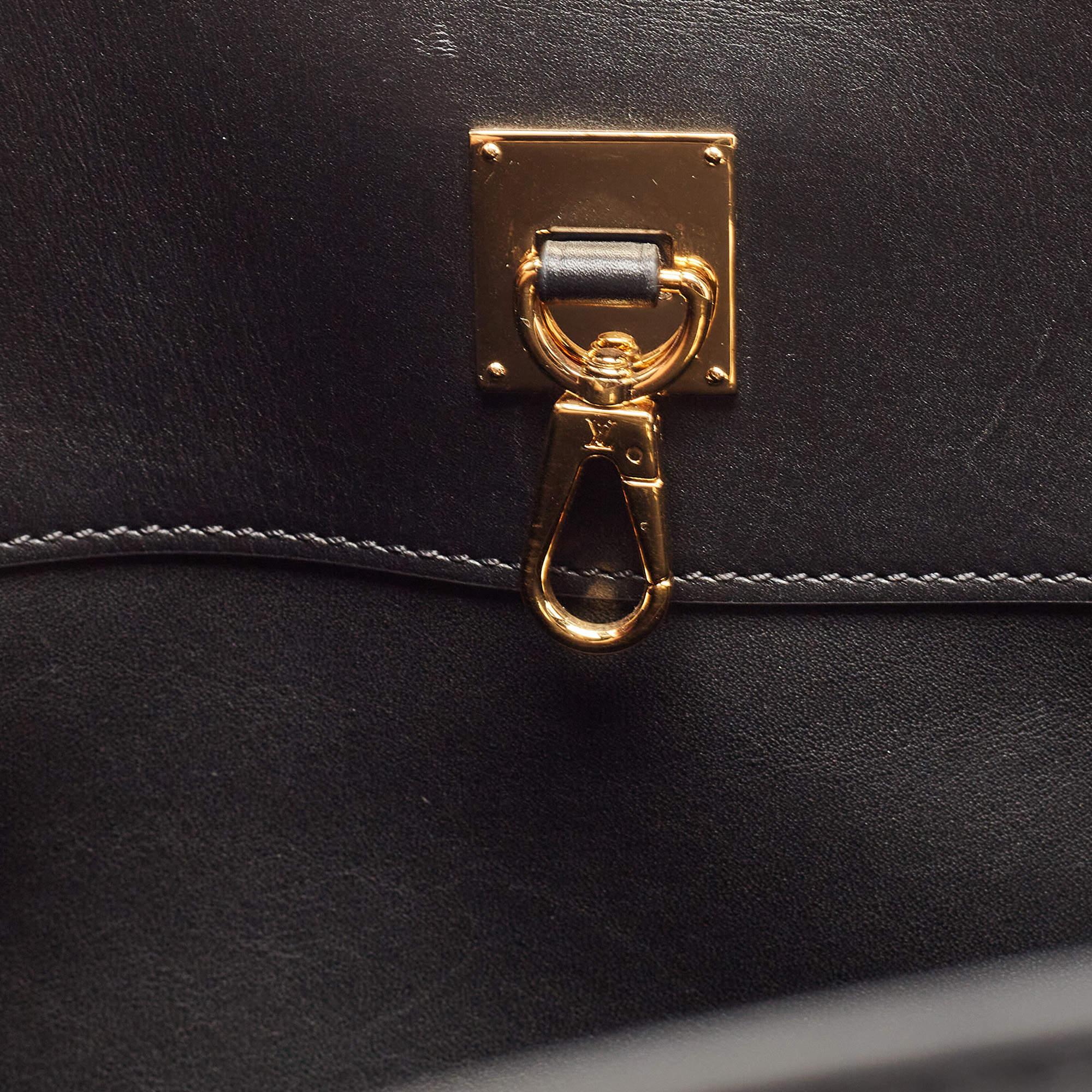 Louis Vuitton Black Leather City Steamer GM Bag For Sale 7