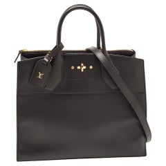 Louis Vuitton Black Leather City Steamer GM Bag