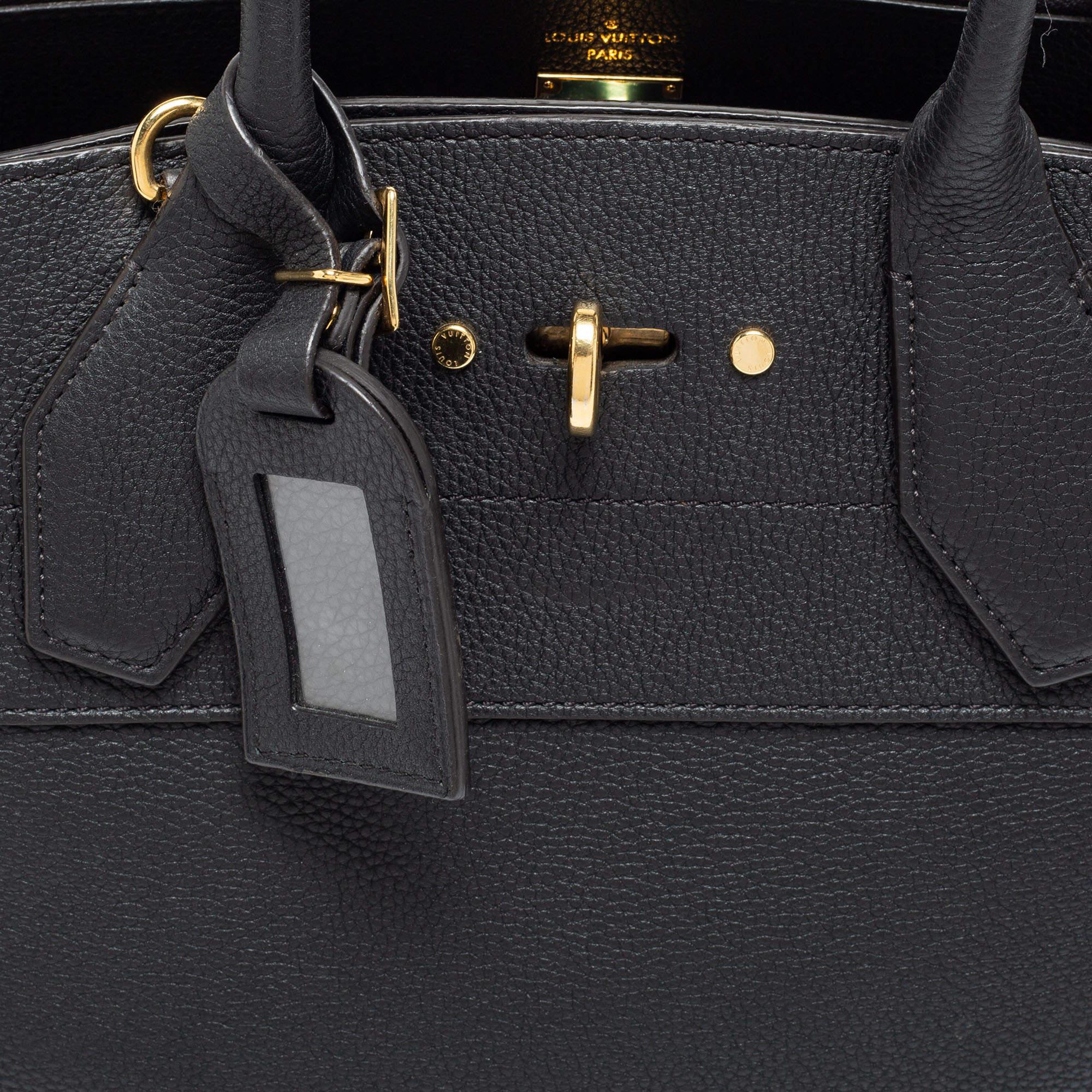 Louis Vuitton Black Leather City Steamer MM Bag 10