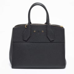 Louis Vuitton Black Leather City Steamer MM Bag