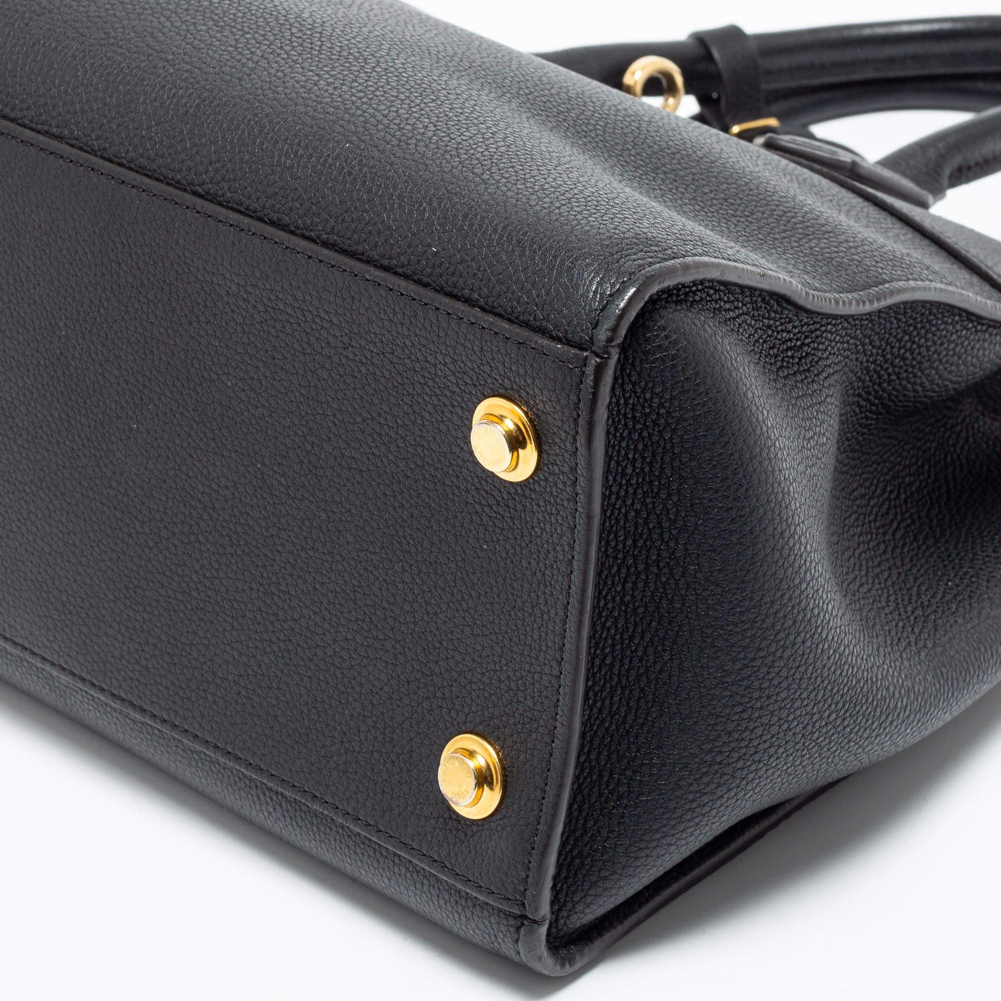 Louis Vuitton Black Leather City Steamer MM Bag 5