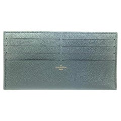 Louis Vuitton Schwarzes Leder Crafty Felicie Kartenetui Brieftasche 8AL1016 