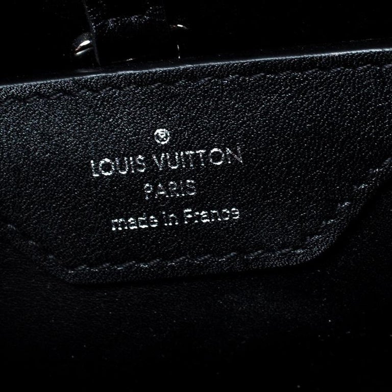 Louis Vuitton Black Leather Crystal Flowers Capucines BB Bag For Sale at  1stDibs