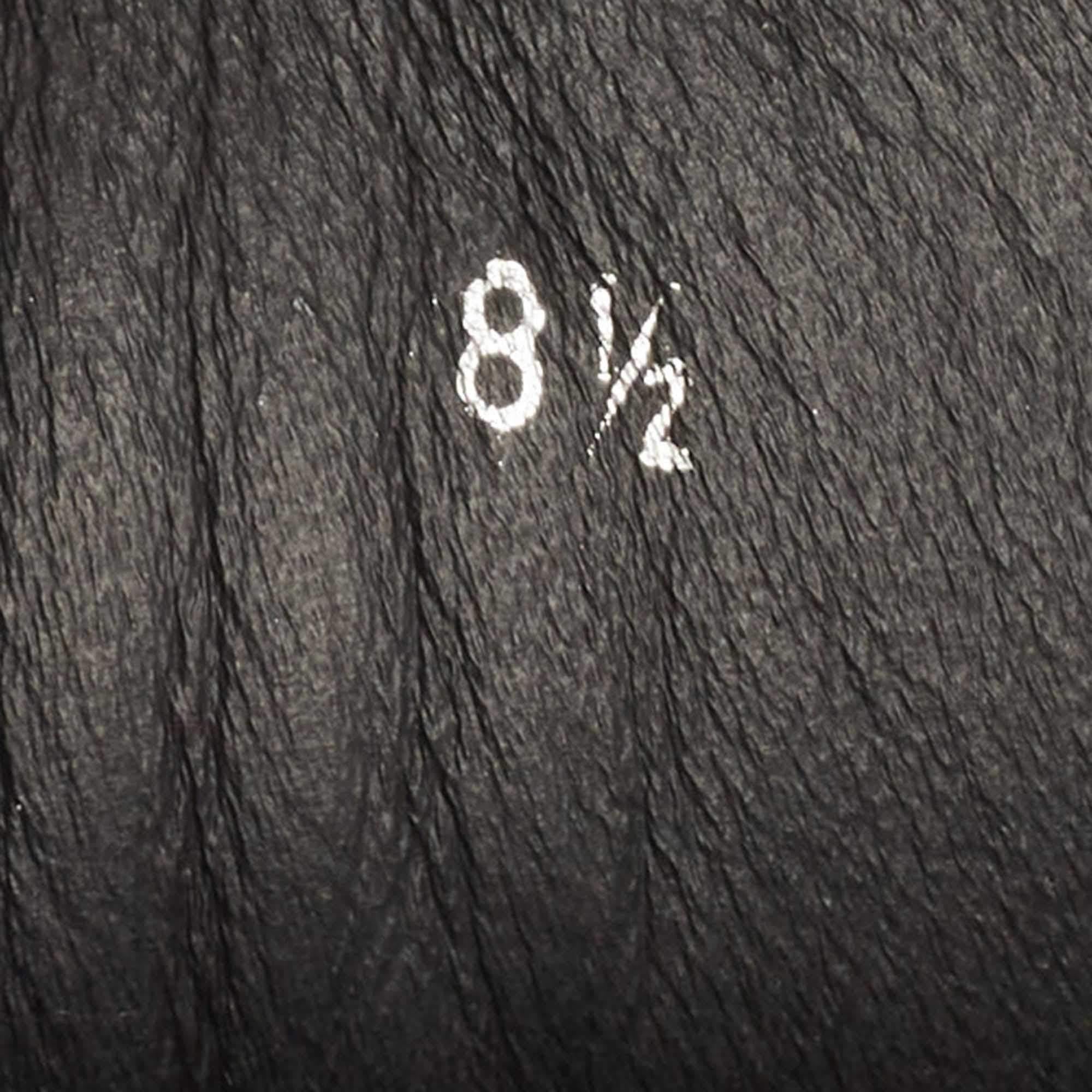 Louis Vuitton Black Leather Damier Graphite Canvas Line Up Sneakers Size 42.5 3