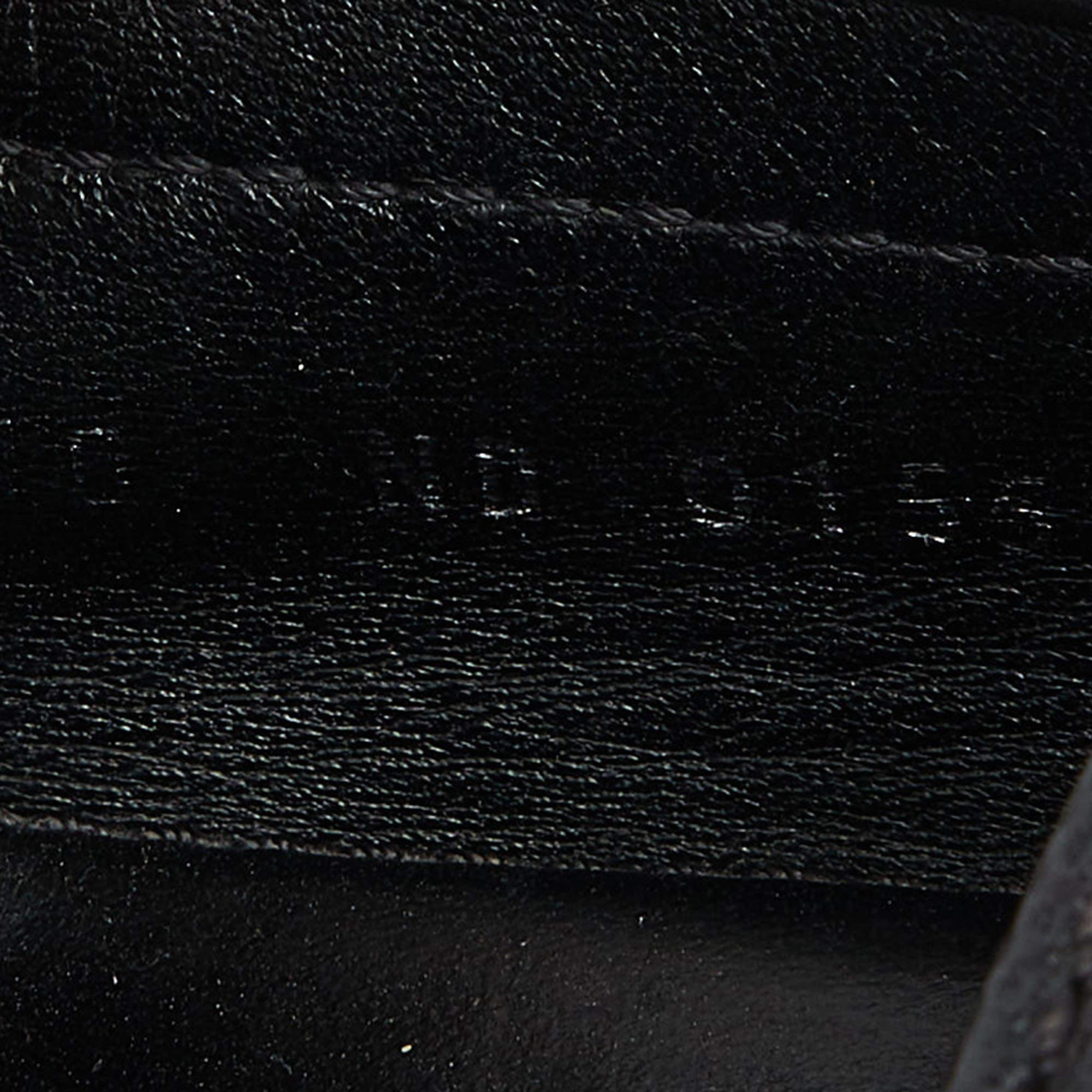 Louis Vuitton Black Leather Damier Hockenheim Loafers Size 44 For Sale 1